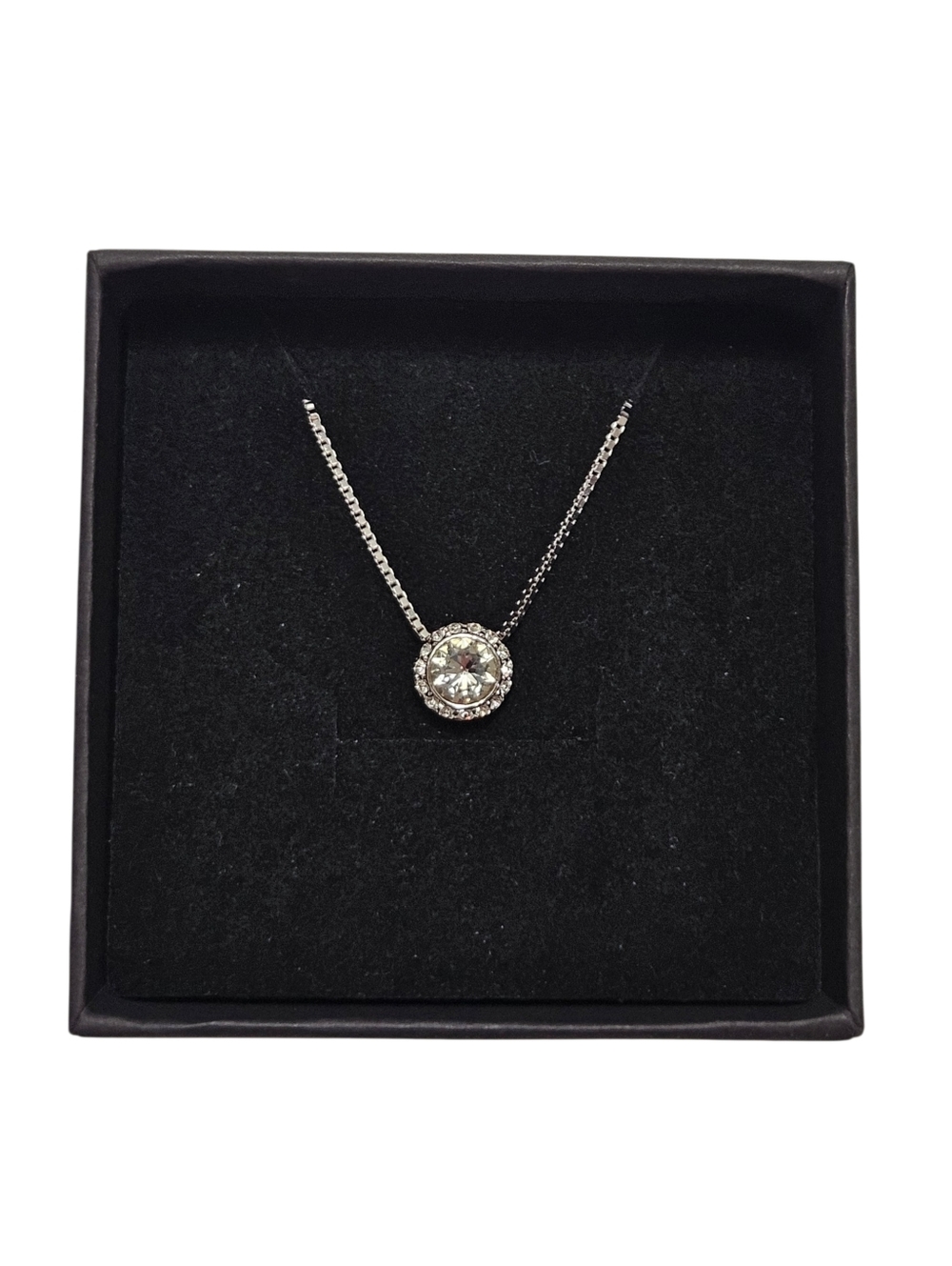 Swarovski Round Halo Crystal Necklace